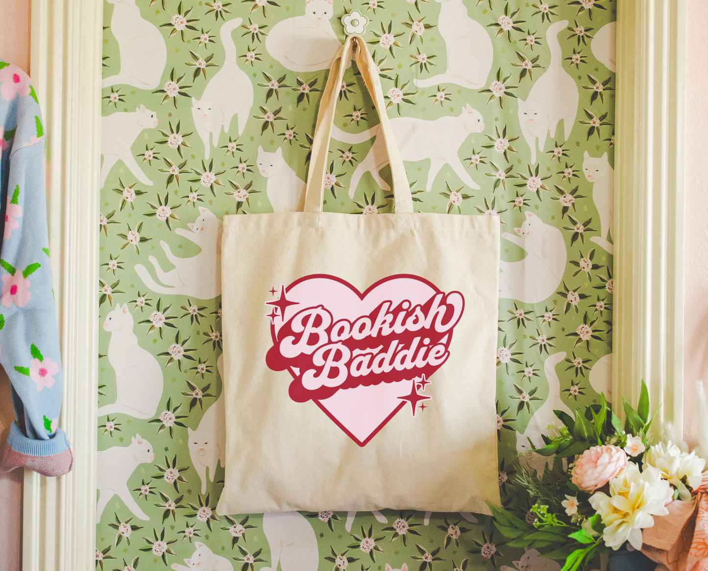 Bookish Baddie Canvas Tote Bag