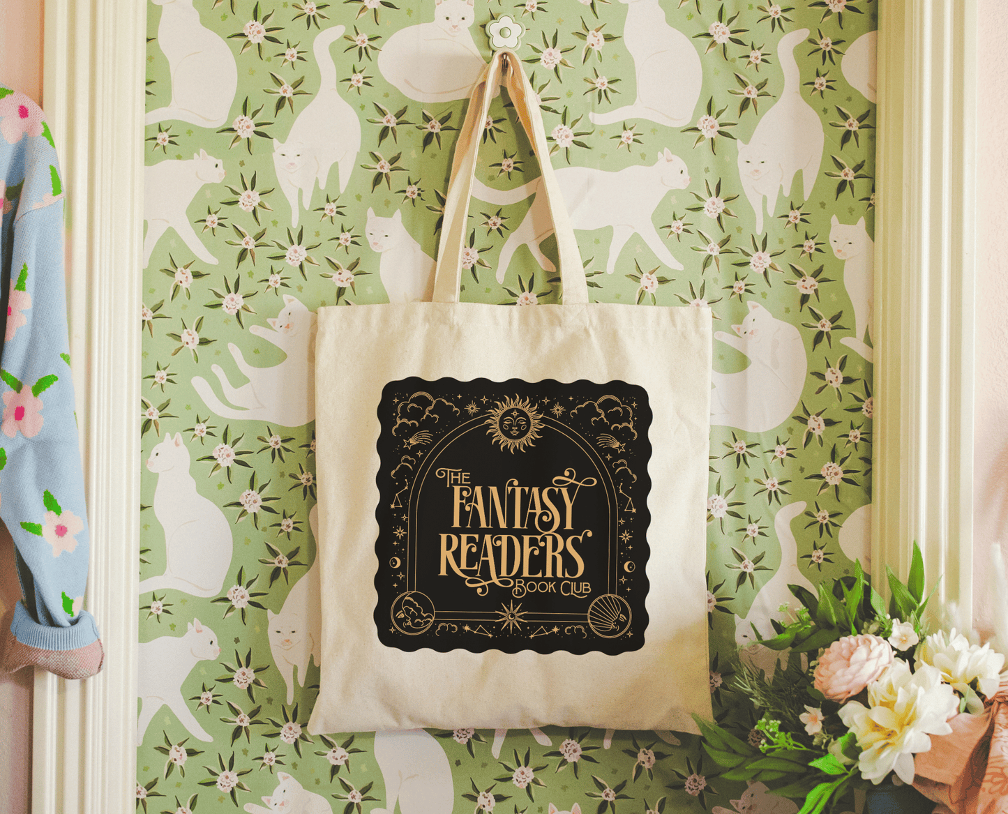 Fantasy Reader Book Club Canvas Tote Bag