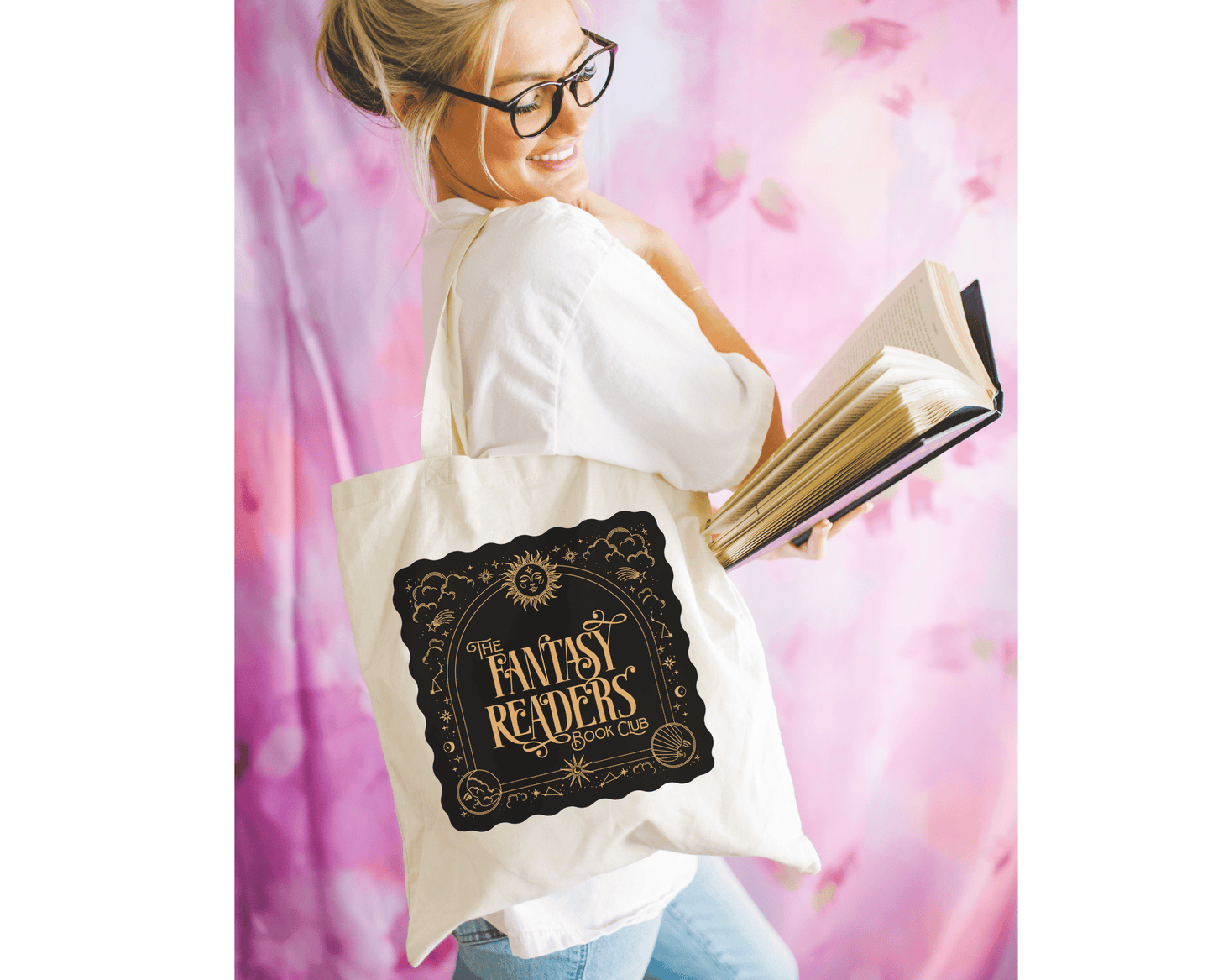 Fantasy Reader Book Club Canvas Tote Bag
