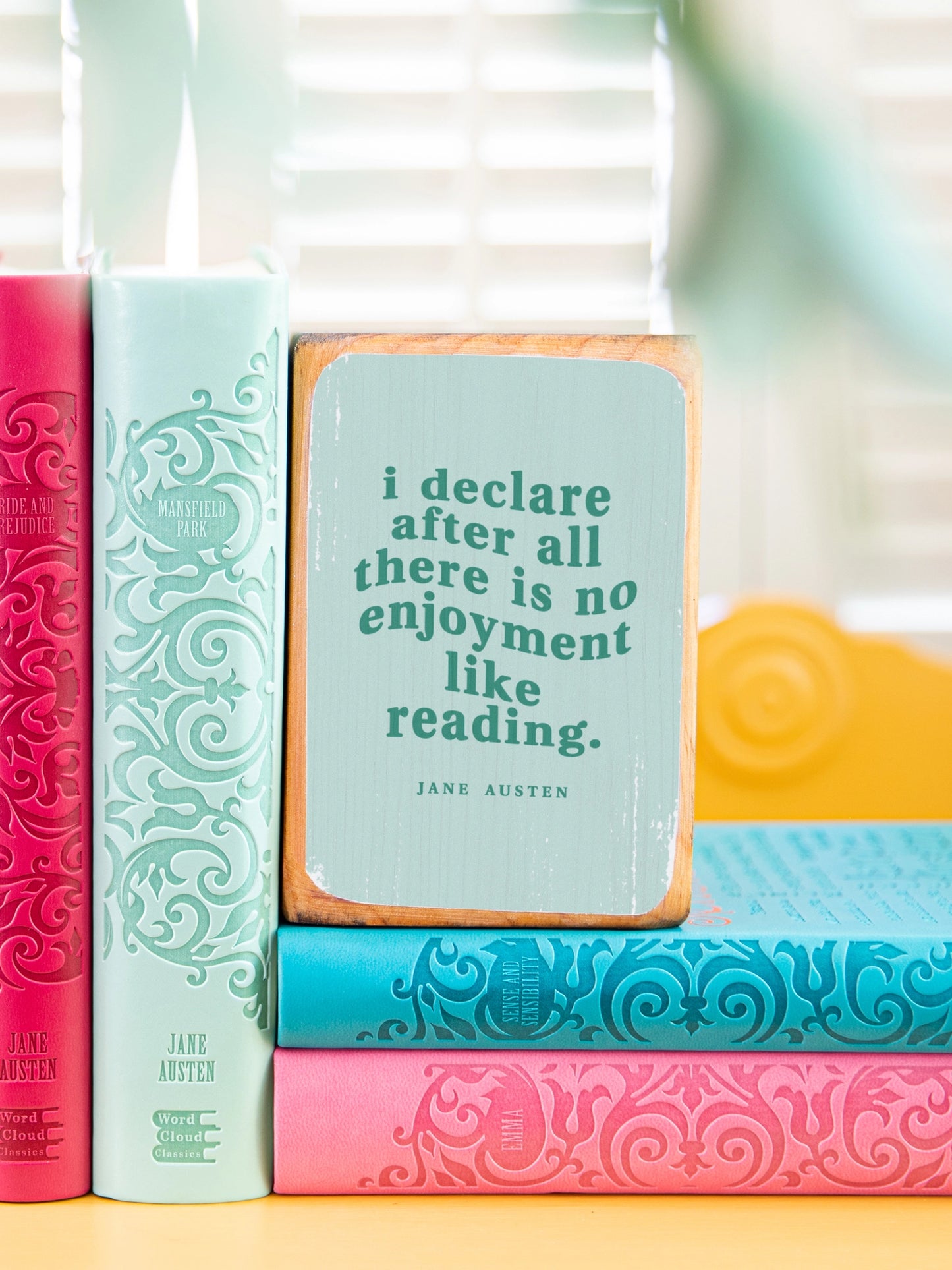 Jane Austen Quote Bookend Set