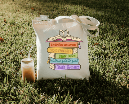 Romance Book Trope Canvas Tote Bag