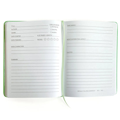 Well Read Reading Journal in Green