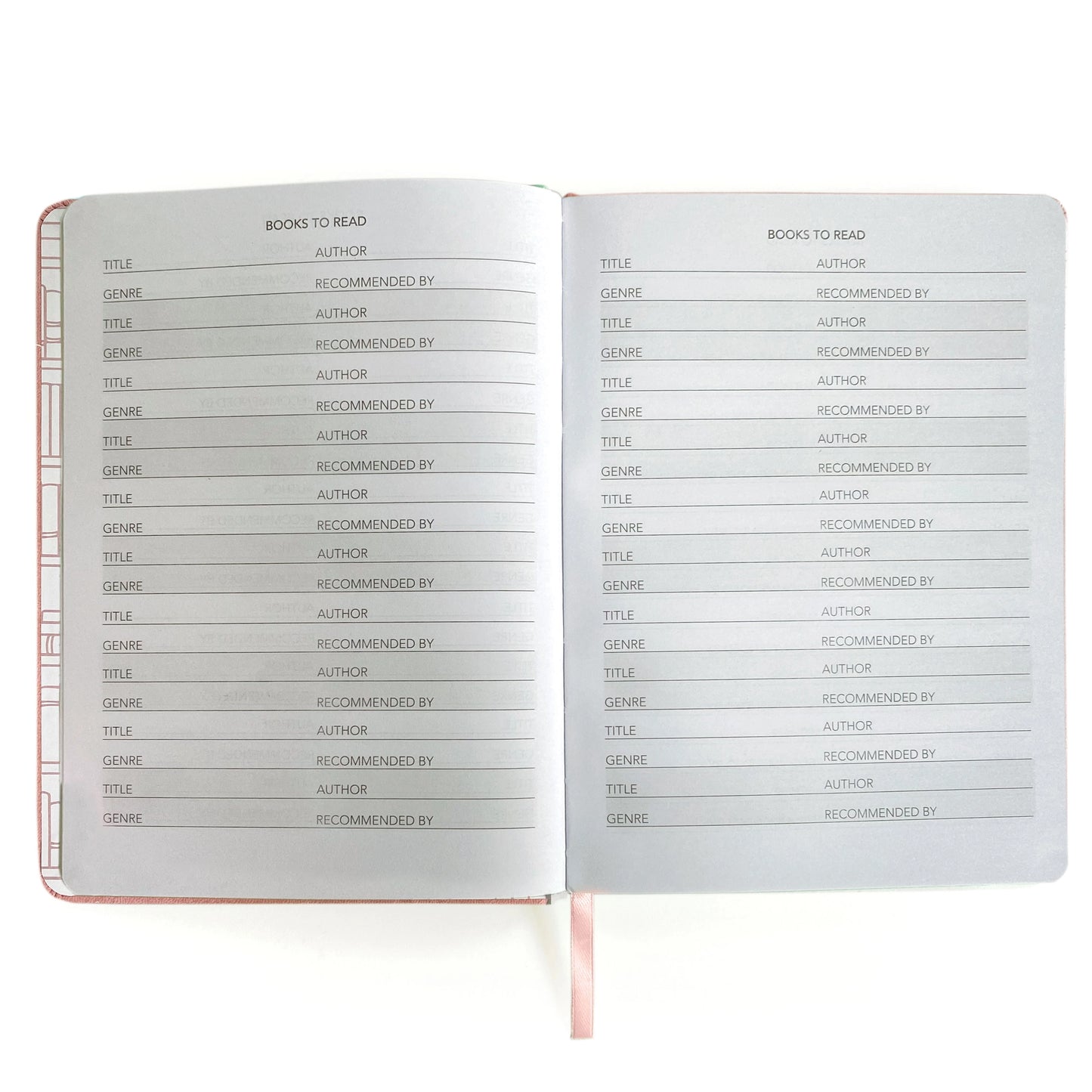 Well Read Reading Journal in Pink