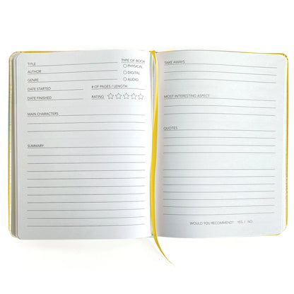 Well Read Reading Journal in Yellow