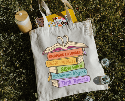 Romance Book Trope Canvas Tote Bag