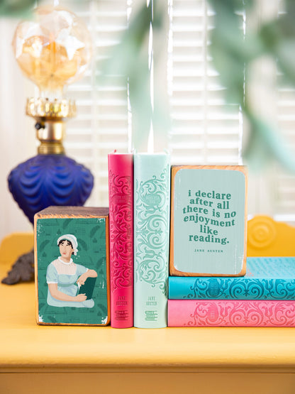 Jane Austen Quote Bookend Set