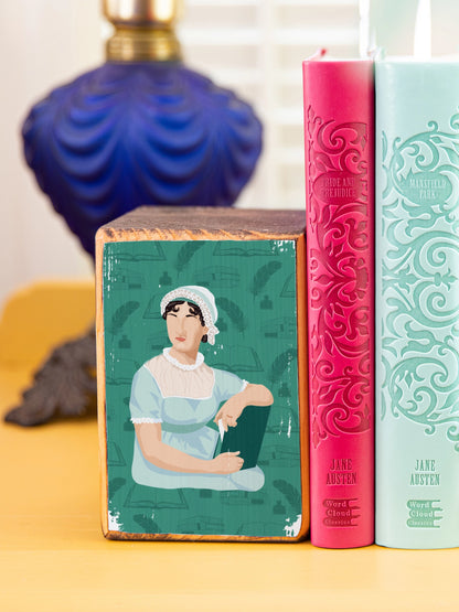 Jane Austen Quote Bookend Set