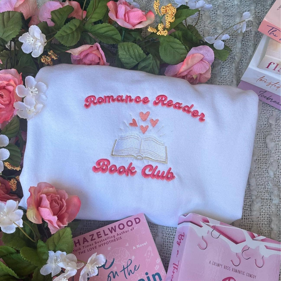 Romance Reader Book Club Embroidered Sweatshirt
